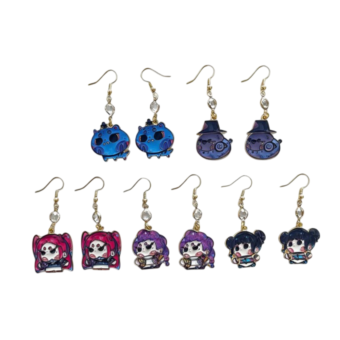 5 Pair Kawaii KPop Demon Hunters Earring 5 Pair Kawaii KPop Demon Hunters Earring