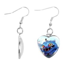 Kawaii KPop Demon Hunters Derpy Tiger Heart Earring Kawaii KPop Demon Hunters Derpy Tiger Heart Earring