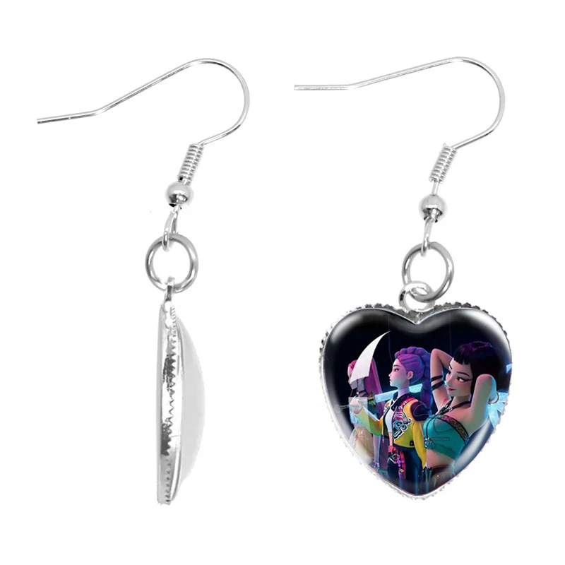 KPop Demon Hunters Character Kawaii Heart Earring KPop Demon Hunters Character Kawaii Heart Earring
