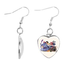 20mm Kawaii KPop Demon Hunters Character Heart Earring 20mm Kawaii KPop Demon Hunters Character Heart Earring