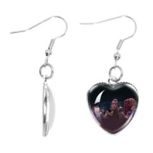 20mm KPop Demon Hunters Kawaii Character Heart Earring 20mm KPop Demon Hunters Kawaii Character Heart Earring