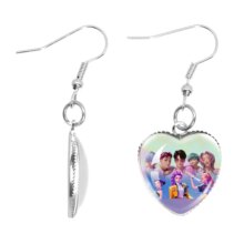 20mm Anime Kawaii KPop Demon Hunters Character Heart Earring 20mm Anime Kawaii KPop Demon Hunters Character Heart Earring