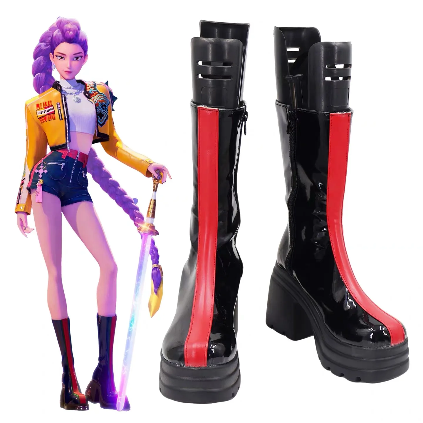 Kawaii KPop Demon Hunters Rumi Cosplay Shoes 