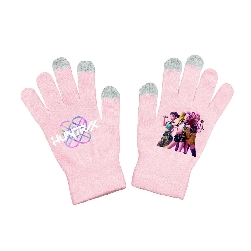 Kawaii KPop Demon Hunters HUNTR/X Knitted Gloves