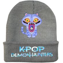 KPop Demon Hunters Derpy Tiger Kawaii Knitted Hat KPop Demon Hunters Derpy Tiger Kawaii Knitted Hat