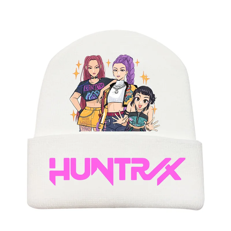 KPop Demon Hunters HUNTR/X Printed Kawaii Knitted Hat KPop Demon Hunters HUNTR/X Printed Kawaii Knitted Hat
