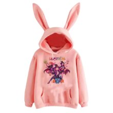 Anime KPop Demon Hunters HUNTR/X Rabbit Ears Kawaii Hoodie Anime KPop Demon Hunters HUNTR/X Rabbit Ears Kawaii Hoodie