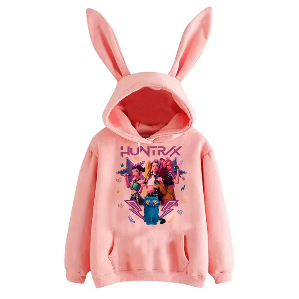 Anime KPop Demon Hunters Rabbit Ears Hoodie Anime KPop Demon Hunters Rabbit Ears Hoodie