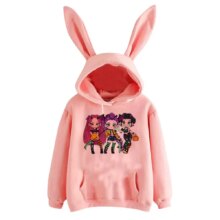 Anime Kawaii KPop Demon Hunters Printed Rabbit Ears Hoodie Anime Kawaii KPop Demon Hunters Printed Rabbit Ears Hoodie