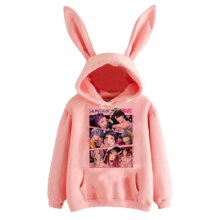 Kawaii KPop Demon Hunters HUNTR/X Saja Boys Rabbit Ears Hoodie Kawaii KPop Demon Hunters HUNTR/X Saja Boys Rabbit Ears Hoodie