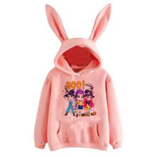 Anime KPop Demon Hunters Boo Print Rabbit Ears Kawaii Hoodie Anime KPop Demon Hunters Boo Print Rabbit Ears Kawaii Hoodie