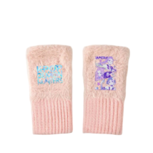 Anime KPop Demon Hunters Kawaii Huntrix Plush Fingerless Gloves Anime KPop Demon Hunters Kawaii Huntrix Plush Fingerless Gloves