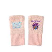 KPop Demon Hunters Huntrix Kawaii Plush Fingerless Gloves KPop Demon Hunters Huntrix Kawaii Plush Fingerless Gloves