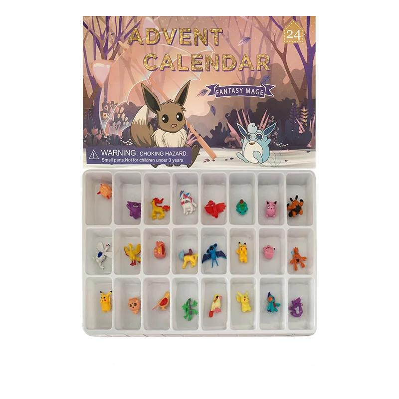 24pcs Kawaii Pikachu Character Advent Calendar Action Figure Toy