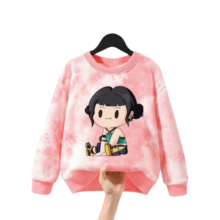 Kawaii Anime Girl Print Round-neck Sweatshirt Kawaii Anime Girl Print Round-neck Sweatshirt