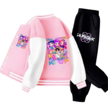 KPop Demon Hunters Kawaii Polyester Hoodie With Pant Set KPop Demon Hunters Kawaii Polyester Hoodie With Pant Set