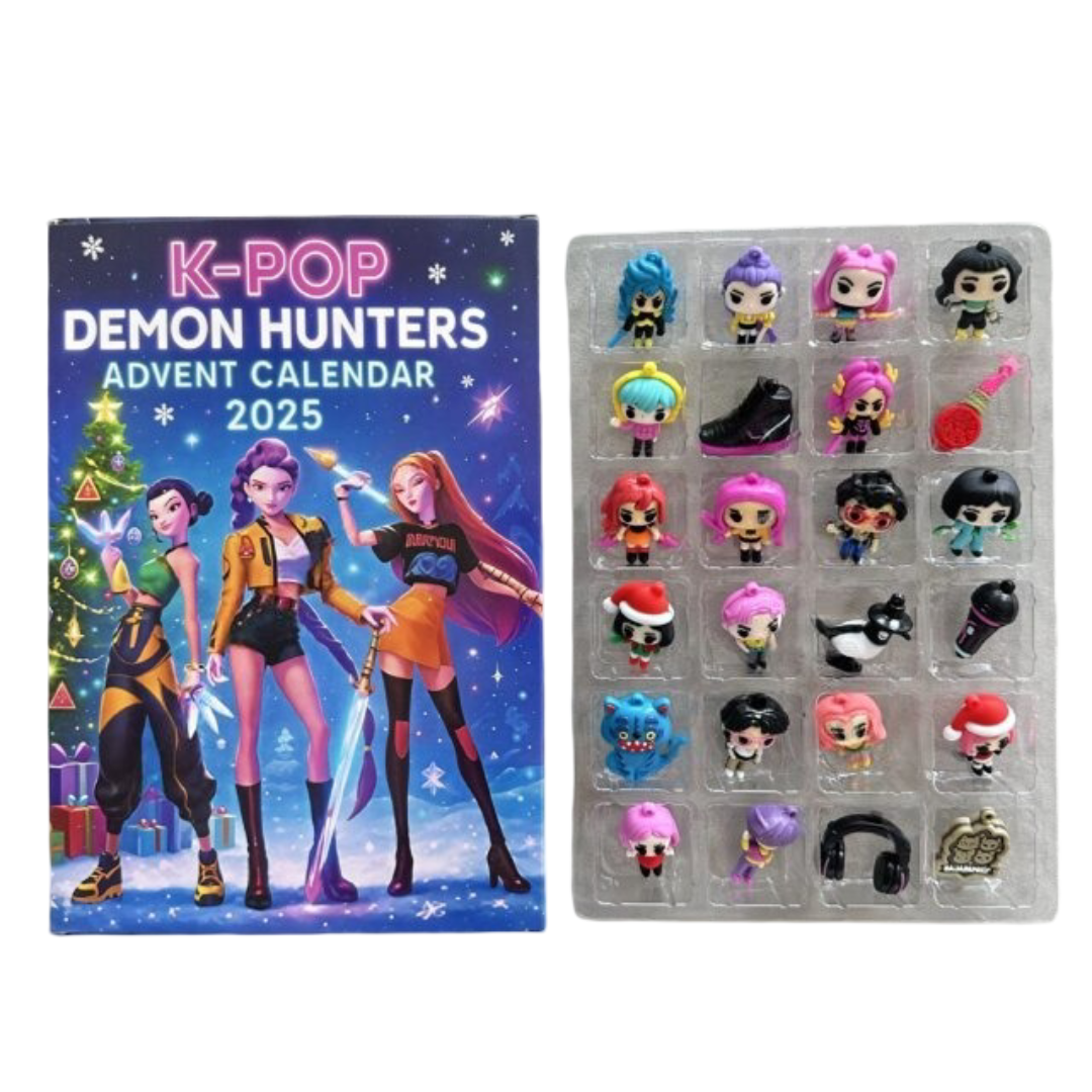 24Pcs Christmas KPop Demon Hunters Character Kawaii Advent Calendar Toy With Box 24Pcs Christmas KPop Demon Hunters Character Kawaii Advent Calendar Toy With Box