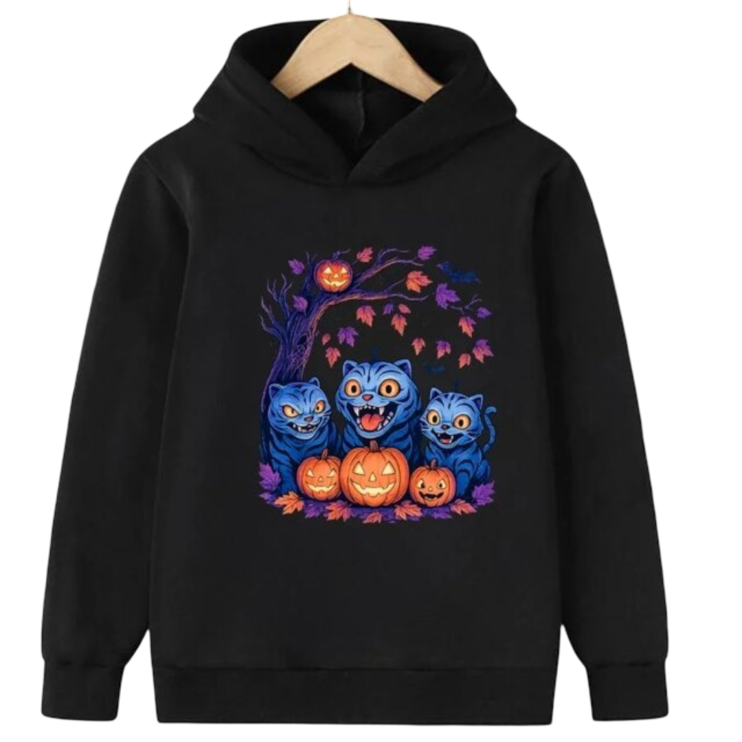 Anime Halloween KPop Demon Hunters Kawaii Derpy Tiger Hoodie Anime Halloween KPop Demon Hunters Kawaii Derpy Tiger Hoodie