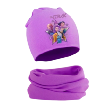 Anime Kawaii KPop Demon Hunters HUNTR/X Hat With Scarf Anime Kawaii KPop Demon Hunters HUNTR/X Hat With Scarf