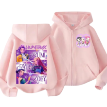 Anime KPop Demon Hunters Kawaii Zipper Hoodie Anime KPop Demon Hunters Kawaii Zipper Hoodie