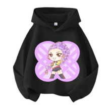 Anime KPop Demon Hunter Print Kawaii Polyester Hoodie Anime KPop Demon Hunter Print Kawaii Polyester Hoodie