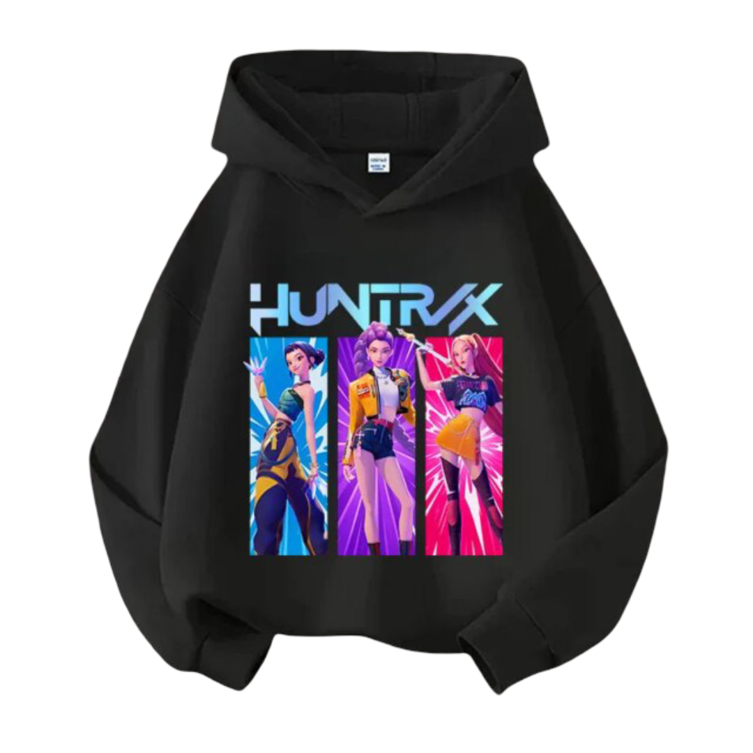Anime Kawaii KPop Demon Hunter Print Polyester Kawaii Hoodie Anime Kawaii KPop Demon Hunter Print Polyester Kawaii Hoodie