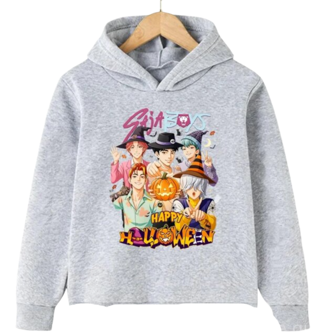 Kawaii KPop Demon Hunters Saja Boys Printed Hoodie Kawaii KPop Demon Hunters Saja Boys Printed Hoodie
