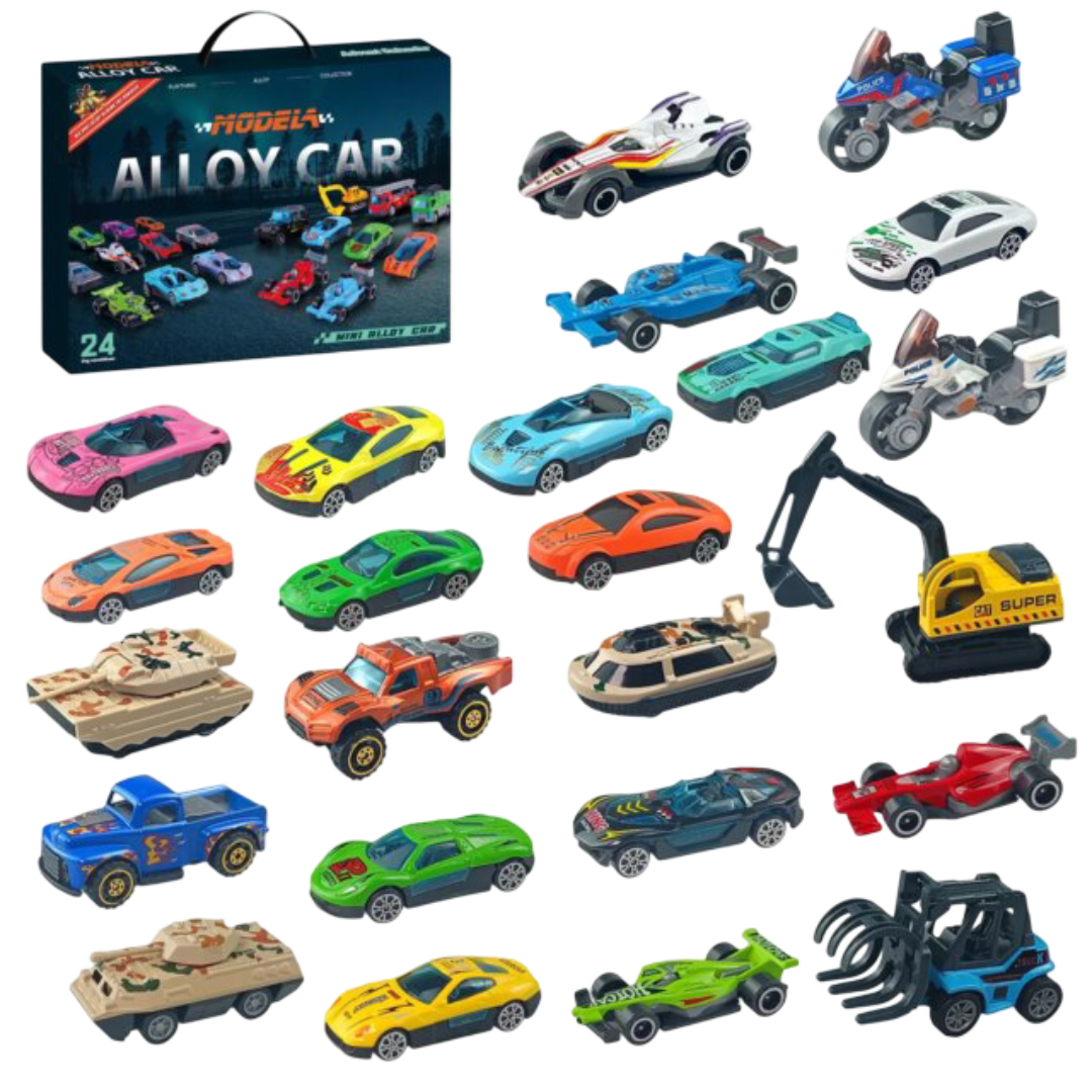 24pcs Kawaii Alloy Car Christmas Advent Calendar Toy 24pcs Kawaii Alloy Car Christmas Advent Calendar Toy