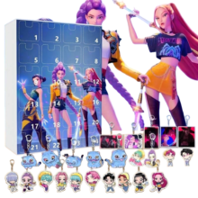 Kawaii KPop Demon Hunters Advent Calendar Keychain With Box Kawaii KPop Demon Hunters Advent Calendar Keychain With Box