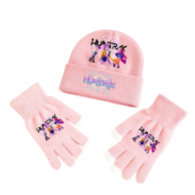 Anime KPop Demon Hunters HUNTR/X Kawaii Knitted Hat With Gloves Anime KPop Demon Hunters HUNTR/X Kawaii Knitted Hat With Gloves