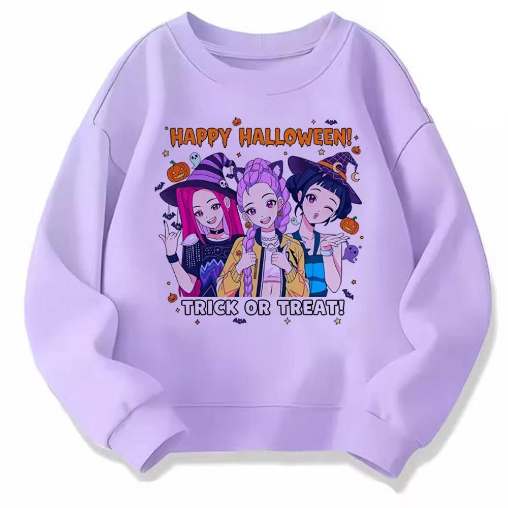 Kawaii KPop Demon Hunters Happy Halloween Sweatshirt