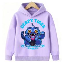 Kawaii KPop Demon Hunters Tiger Anime Long Sleeve Hoodies Kawaii KPop Demon Hunters Tiger Anime Long Sleeve Hoodies
