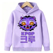 Kawaii Anime KPop Demon Hunters Tiger Polyester Hoodies Kawaii Anime KPop Demon Hunters Tiger Polyester Hoodies