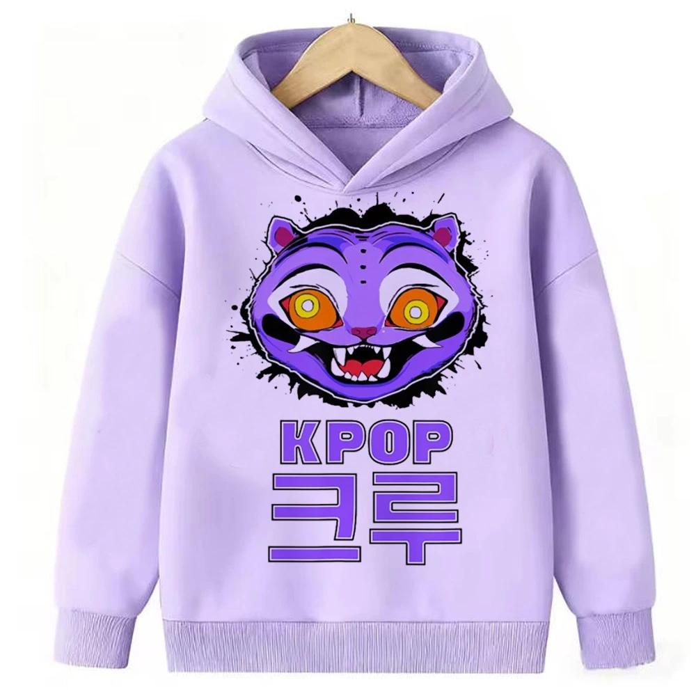 Kawaii Anime KPop Demon Hunters Tiger Polyester Hoodies Kawaii Anime KPop Demon Hunters Tiger Polyester Hoodies