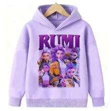 Kawaii KPop Demon Hunters Rumi Anime Polyester Hoodies Kawaii KPop Demon Hunters Rumi Anime Polyester Hoodies