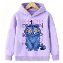 Kawaii KPop Demon Hunters Tiger Anime Polyester Hoodies Kawaii KPop Demon Hunters Tiger Anime Polyester Hoodies