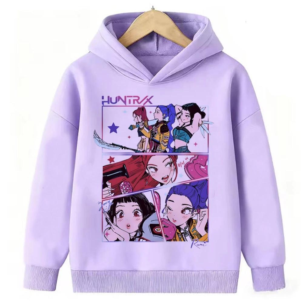 Anime Kawaii KPop Demon Hunters Polyester Hoodies Anime Kawaii KPop Demon Hunters Polyester Hoodies