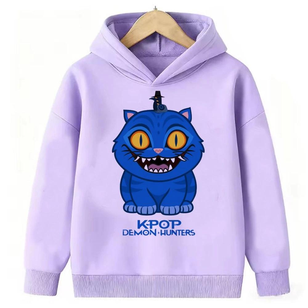 Anime KPop Demon Hunters Kawaii Derpy Tiger Long Sleeve Hoodies