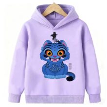 KPop Demon Hunters Kawaii Tiger Polyester Long Sleeve Hoodies KPop Demon Hunters Kawaii Tiger Polyester Long Sleeve Hoodies