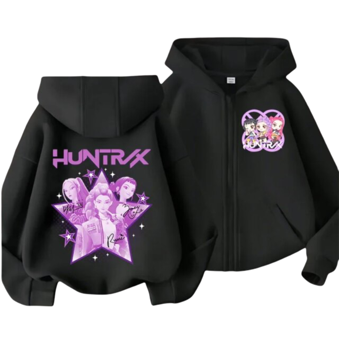 KPop Anime Demon Hunters Huntrix Kawaii Hoodie
