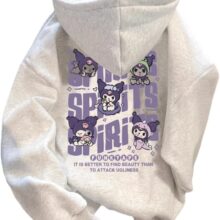 Sanrio Kawaii Kuromi Long Sleeve Hoodie Sanrio Kawaii Kuromi Long Sleeve Hoodie