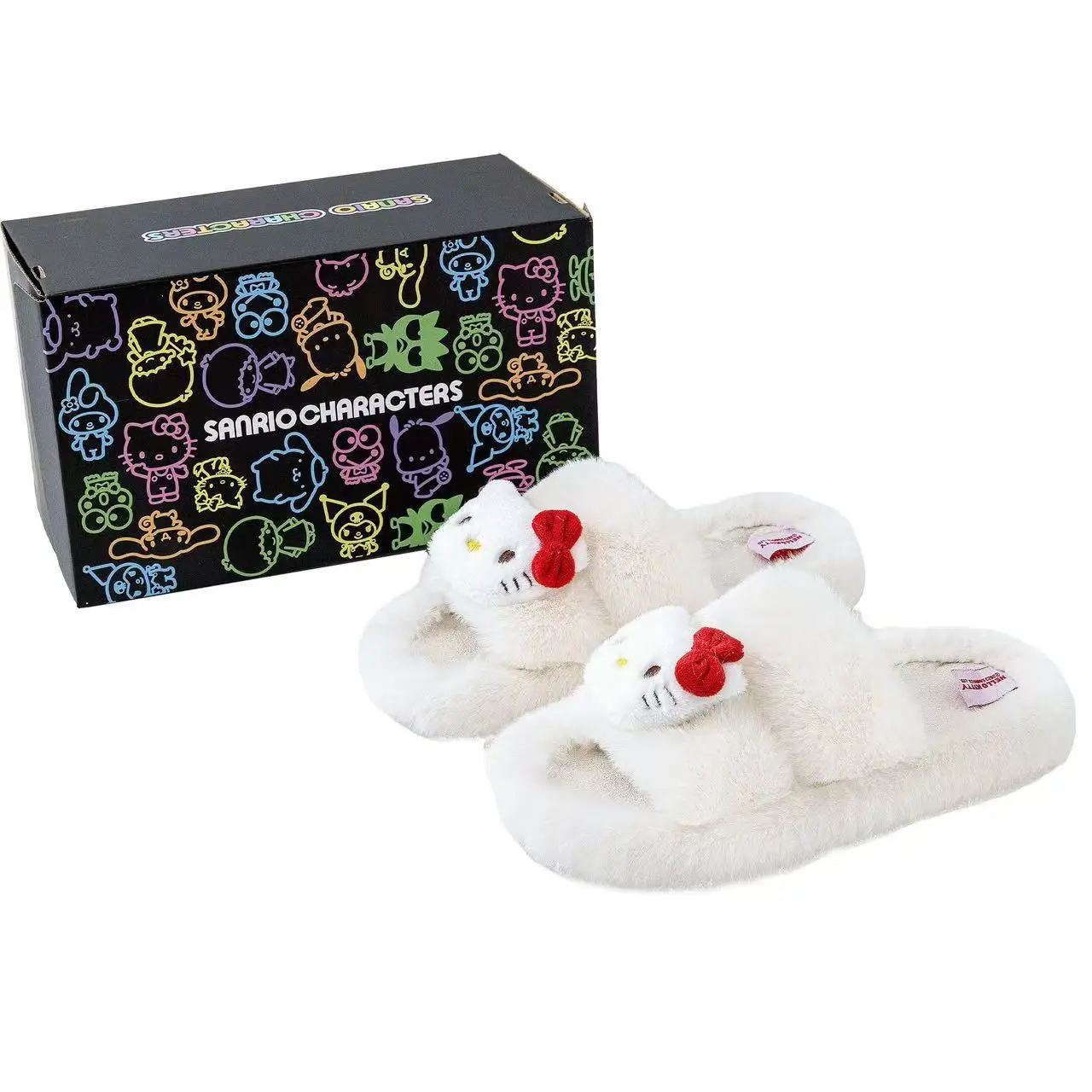 Kawaii Cartoon Hello Kitty Plush Slippers