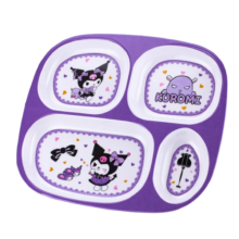 Sanrio Cartoon Kuromi Kawaii Plate Sanrio Cartoon Kuromi Kawaii Plate