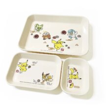 Kawaii Pikachu Cartoon Tableware Three Piece Set Anime Child Pallet Snack Fruit Plate Family Gathering Plate Drop-resistant New Kawaii Pikachu Cartoon Tableware Three Piece Set Anime Child Pallet Snack Fruit Plate Family Gathering Plate Drop-resistant New
