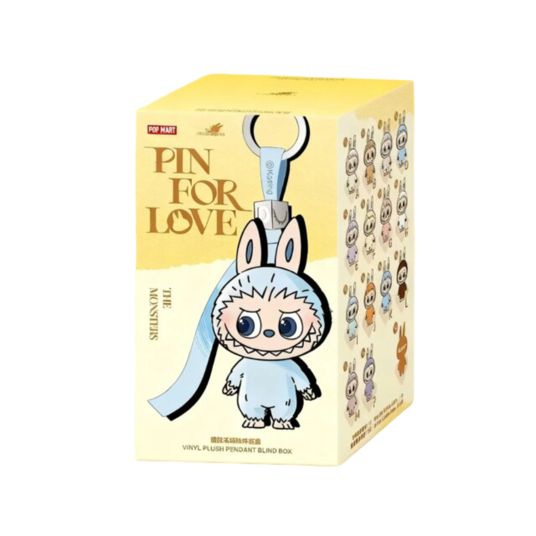 Kawaii Labubu V4 The Monsters Pin For Love Series Plush Keychain With Blind Box