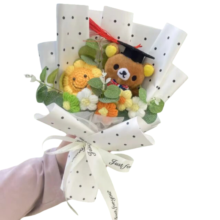 Cartoon Rilakkuma Kawaii Plush Graduation Bouquet Cartoon Rilakkuma Kawaii Plush Graduation Bouquet