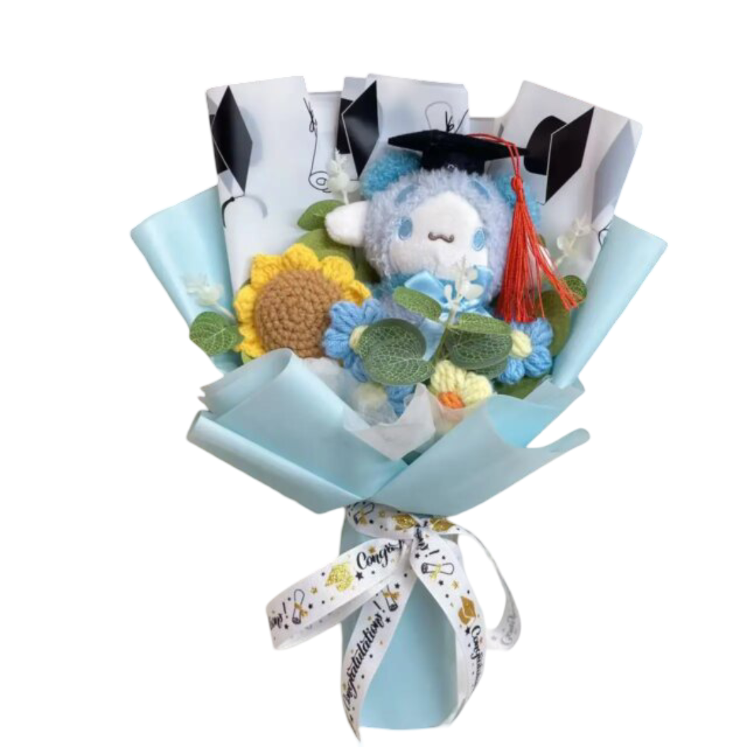 Kawaii Cinnamoroll Plush Graduation Bouquet