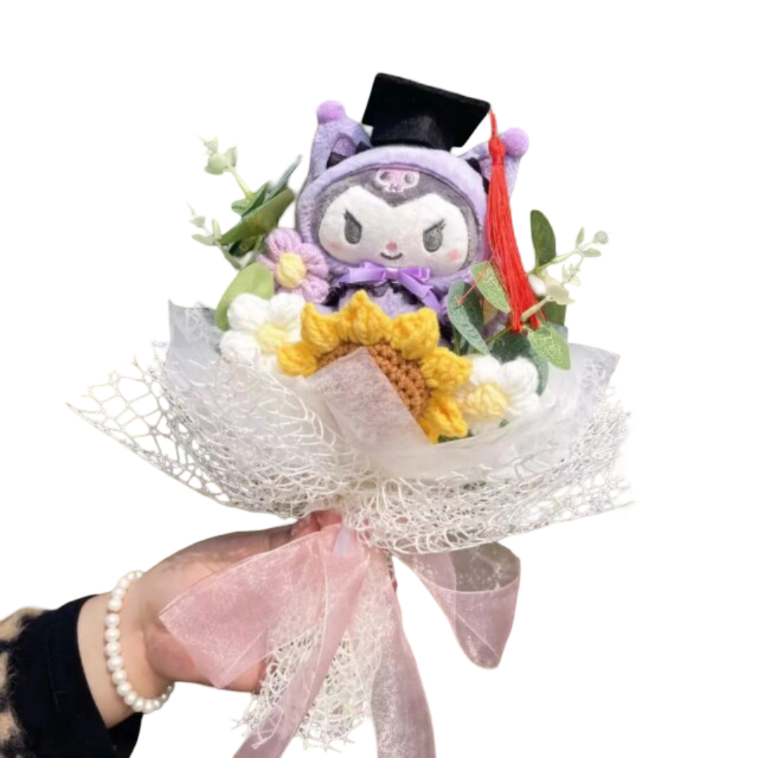 Kuromi Plush Graduation Kawaii Bouquet