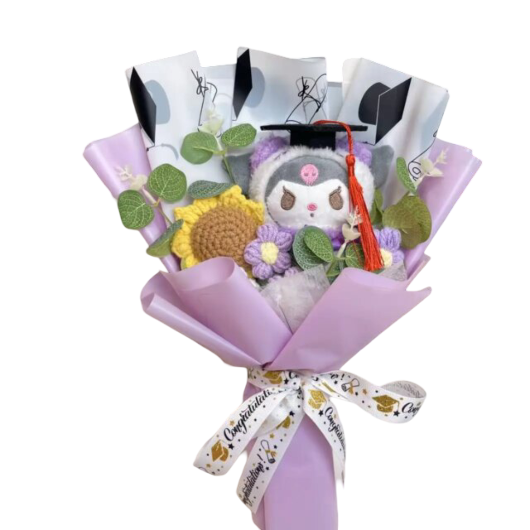 Kawaii Kuromi Plush Graduation Bouquet