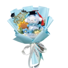 Kawaii Cartoon Cinnamoroll Turn Into Panda Plush Graduation Bouquet Kawaii Cartoon Cinnamoroll Turn Into Panda Plush Graduation Bouquet